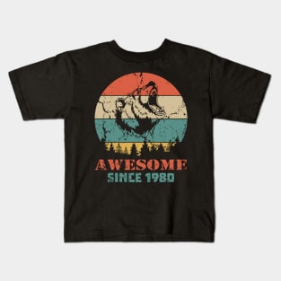 Awesome Since 1980 Year Old School Style Gift Women Men Kid Kids T-Shirt